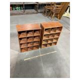 2 Wooden Cubby Boxes, 20ï¿½ x 10ï¿½ x 27ï¿½ t.