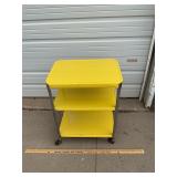 Yellow Metal Three Tier Cart