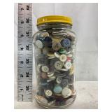 Jar of Vtg Buttons