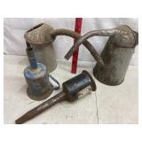 Vtg Metal oil cans