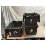 Three Totes With Folding Tops