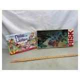 Board games. Risk. Chutes and Ladders unk cond