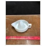 Sunkist Vtg White Glass Juicer Makee Glass
