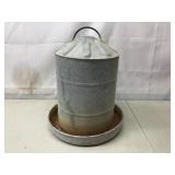 Galvanized chicken feeder/waterer
