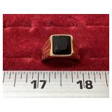 Menï¿½s Ring w/ Black Main Stone