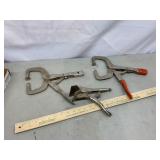 Locking c-clamps & sheet metal clamp