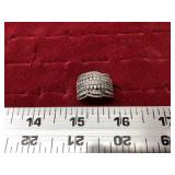 Gorgeous Wide Band Ring w/ Many Stones