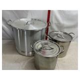 3 Sizes Aluminum Stockpots