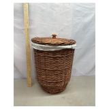 Wicker basket. Lined