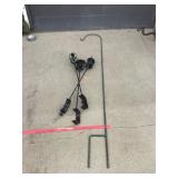 Shepherds Hook and Tiki Torches