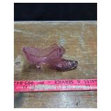 Vtg Fenton Rose Pink Cat Head Slipper