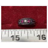 Sterling Ring w/ Various Colors of Stones