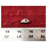 Pinkish Purple Stone Ring w/ Accent Stones