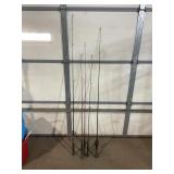 Several Fishing Rods and a Closed Faced Reel