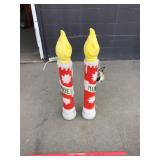 Two Noel Candle Blowmolds