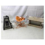 Bird houses, candle holder