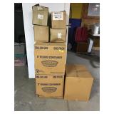 Aluminum round container, cardboard lids