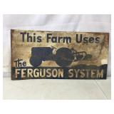 Ferguson System metal farm sign