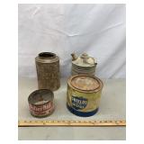 Assortment Of Tins And A Can