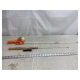 Vtg Snoopy Pole and Ice Fishing Pole