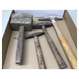 Assorted hammers, mallet