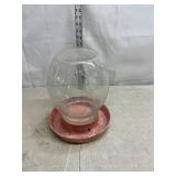 Glass Chicken Feeder