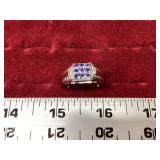 Ring w/ 9 Lavender Stones