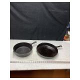 2 Cast Iron Frying Pans, 10ï¿½ & 12ï¿½