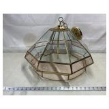 Pink & Clear Glass Hanging Light Fixture
