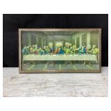 Vintage 3D relief picture, The Last Supper