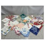 Assorted hankies, fancy and plain