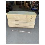 Vtg Blonde United MCM 6 Drawer Dresser