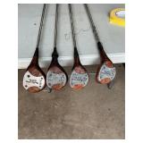 4 Northwestern Golf Co. Wood Headed Drivers