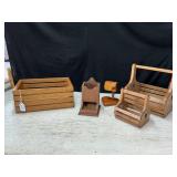 Amish wood box, wood baskets, etc