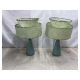 MCM two tier shade lamps, both work!