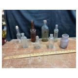 Assortment of glass bottles