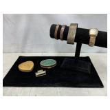 Compacts, lipstick mirror, bangles/cuff bracelets