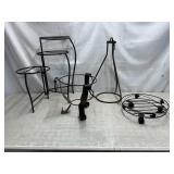 Plant stands, table, hangers