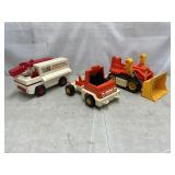 Fisher Price Rescue truck, bulldozer, truck