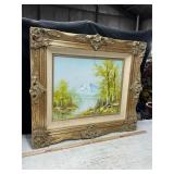 Vtg Oil on Canvas By Moncrief, 30ï¿½ x 26ï¿½