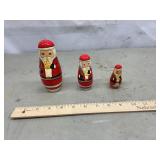 Vtg. Nesting Santa dolls