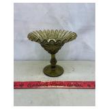 EAPG Olive Green Glass Compote
