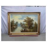 Landscape Themed Oil Painting On Canvas