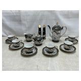 Hand painted Dragonware tea set