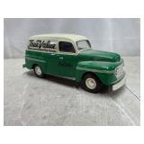 True Value Ertl 1950 Ford Panel Van bank w/key
