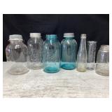 Large glass jars, bottles