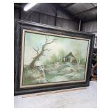 Oil on Canvas by C. Delveaux, 44ï¿½ x 32ï¿½