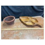 Monkey Pod Wood tray & wood bowl