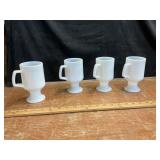 Set of Hazel Atlas milk glass mugs