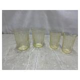 Depression glasses, Princess pattern, topaz